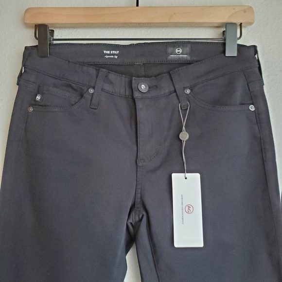 AG Adriano Goldschmied Stilt Jeans in Super Black Sateen NEW - Picture 4 of 9